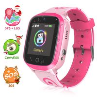 Kid Smart Watch Phone, WiFi/GPS/Lbs Waterproof Smartwatch HD Touch Screen SOS Call Camera Games Alarm Clock Anti Lost Smartwatches with Games for Children Students Learning Toys