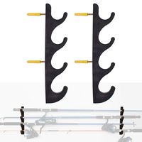 YYST Horizontal Fishing Rod Storage Rack Holder Wall Mount - Hold 4 Fishing Rods W Screws - No Fishing Rod