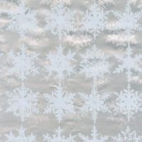 Caspari Snowfall 30 in. x 8 ft. Wrapping Paper Rolls in Silver Foil, 2 Rolls Included