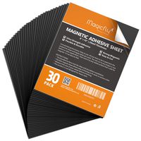 Magnetic Adhesive Sheet 8 X 10 Inch, Magicfly Pack of 30 Flexible Magnet Sheets with Adhesive, Easy Peel and Stick Self Adhesive for Photos Crafts