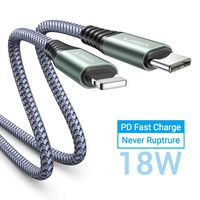 LISEN USB C to Lightning Cable 4FT, MFi-Certified iPhone Charger Cable Fast Power Delivery Charging Cable Nylon Braided Compatible with iPhone 11/11 Pro/11 Pro Max/X/XS/XR/XS Max/8/8 Plus, iPad Pro