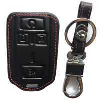 RPKEY Leather Keyless Entry Remote Control Key Fob Cover Case protector For Chevrolet Colorado Silverado 1500 2500 HD 3500 HD GMC Canyon Sierra 1500 2500 HD 3500 HD M3N-32337100 22881480(black)