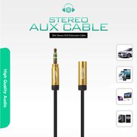 NETmate NMA-MK50FN Ultra Slim Stereo Extension Cable Length Selectable (OFC/Gold Plated/AUX Cable) (16.5ft)