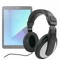 DURAGADGET Lightweight Black & Silver Over-Ear Headphones - Compatible with Amazon Fire HD 10 | Fire 7 & Fire HD 8