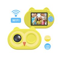 Kids Camera, LifeBasis 12MP HD Child Digital Photo Video Camera WiFi Wireless Connection, 2.0 inch Screen Mini Cartoon Camcorder Rechargeable Shockproof Camera for Kids Gifts with 16G TF Card