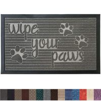 Gorilla Grip Original Durable Rubber Door Mat, 29x17, Heavy Duty Pet + Dog Doormat, Indoor Outdoor, Waterproof, Easy Clean, Low-Profile Mats for Entry Garage, Patio, High Traffic Areas, Stone Paws