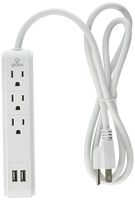 Globe Electric 77833 3-Outlet Power Strip, 0, 0