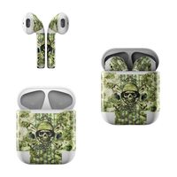 Skin Decals for Apple AirPods - Camo Skull - Sticker Wrap Fits 1st and 2nd Generation