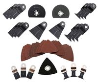 ABN Oscillating Multitool Fein Multimaster Blade Combo with Sanding Pad and Assorted Grit Sandpaper, 38-Piece Kit