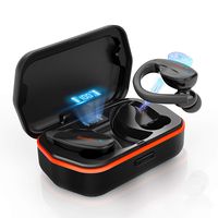 Bluenin Wireless Earbuds Bluetooth 5.0 Headphones with Charging Case LED Battery Display 136H Playtime TWS aptX Stereo Headset IPX7 Waterproof Sport Earphones CVC8.0 Noise Cancelling Mics (Black)