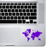 StickAny Palm Series World Map Sticker for MacBook Pro, Chromebook, and Laptops (Purple)