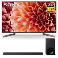 Sony XBR-85X900F 85" BRAVIA 4K Ultra HD HDR Smart TV and HT-X9000F 2.1-Channel Dolby Atmos Soundbar with Subwoofer