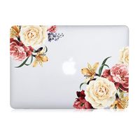 iDonzon MacBook Air 13 inch Case (2010-2017 Release), 3D Effect Matte Black See Through Hard Case Cover Only Compatible MacBook Air 13.3 inch (Model: A1369 & A1466) - Peony Flower