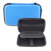 GHKJOK Carrying Case for Nintendo 3DS NEW 3DS XL, 2DS XL & Accessories with Mesh Pouch EVA Hard Shell Multi-Purpose Travel Organizer - Blue