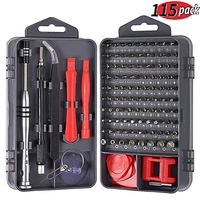 115 in 1 Precision Screwdriver Set Justech Magnetic Driver Kit Professional Electronics Repair Tool Kit for Repairing PC MacBook Pad Laptop Watch Glasses Smartphone