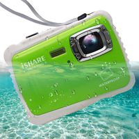 Waterproof Digital Camera for Kids, ishare Update Underwater Camera with 2.0" LCD, 8X Digital Zoom, 1080p Flash and Mic for Girls/Boys(Green)...