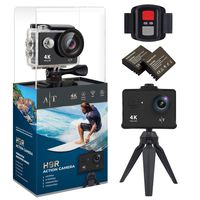 4K Action Camera, Waterproof WiFi Sports Camera Full HD 4K 25FPS 2.7K 30fps 1080P 60fps Video Camera 12MP Photo, 170 Wide Angle Lens Includes 11 Mountings Kit 2 Batteries | Just Like GoPro | H9S