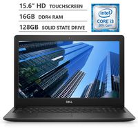 2019 Newest Dell Inspiron 15 15.6" HD LED-Backlit Touchscreen Laptop, Intel Core i3-8145U Processor up to 3.90GHz, 16GB RAM, 128GB Solid State Drive, HDMI, Wireless-AC, Bluetooth, Windows 10, Black