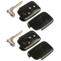 Key Fob Keyless Entry Smart Remote Shell Case & Pad fits Lexus, Set of 2