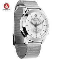 DREAM SPORT Hybrid Smart Watch，Analog Smartwatch with Bluetooth & 3 ATM Waterproof - Activity Tracker Calories Counter and Sleep Monitor Fashion Smart Watches for Men & Women Silver