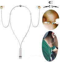 EALUN Necklace Bluetooth Headphones,Magnetic Neckband Headset Wireless Stereo Earphone in Ear for Running Workout Ipx5 Waterproof RF Range 10m Compatible iOS/Android (White)
