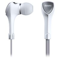 iSound DGHP-5713 Stereo Earbuds & Microphone, White