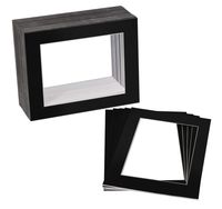 Golden State Art, Acid Free, Pack of 50, Black Pre-Cut 11x14 Picture Mat, for 8.5x11 Document/Photo, with White Core Bevel Cut Mattes