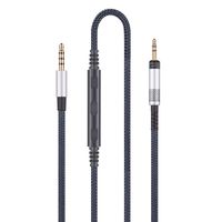 Audio Replacement Cable Compatible with Audio Technica ATH-M50x, ATH-M40x, ATH-M70x Headphones, Audio Cord with in-Line Microphone and Remote Volume Control Compatible with iPhone iPod ipad Apple