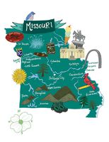 Allport Editions Hello : Missouri Kitchen Towel - 100% Cotton Kitchen Dish Towel