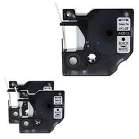 NineLeaf 3 Pack 6mm Black on White 43613 Label Tape Compatible for Dymo D1 LabelManager Wireless PnP LabelWriter 450 Duo Printers
