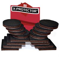Furniture Grippers X-PROTECTOR Non Slip Furniture Pads 16 Pack 2" - Best Rubber Furniture Pads Couch Stoppers - Premium Self Adhesive Floor Protectors Furniture Pad for Keep in Place Furniture!