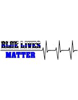 Blue Line Heartbeat Lives Matter Decal/HEARTBEAT LINE IS WHITE NOT BLACK