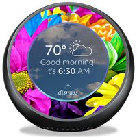 MightySkins Skin Compatible with Amazon Echo Spot - Colorful Flowers | Protective, Durable, and Unique Vinyl Decal Wrap Cover | Easy to Apply, Remove, and Change Styles | Made in The USA