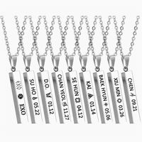YX&ST 9 Pack Kpop EXO Titanium Steel Pendant Necklace