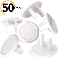 Outlet Covers Babyproofing 50-Pack by Wappa Baby | Safe & Secure Electric Plug Protectors | Sturdy Childproof Socket Covers for Home & Office | Easy Installation | Protect Toddlers & Babies | White