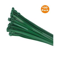 Smart home 100 x Green Nylon Cable Ties 200 x 4.8mm/Extra Strong Zip Tie Wraps