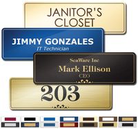 Name Plate for Door, Office, Wall, Customized and Personalized, Laser Engraved, 2 1/2" x 8" - Prestige Collection by My Sign Center, B123101