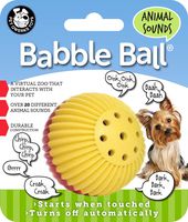 Pet Qwerks Animal Sound Babble Ball Interactive Toys - Flashing Motion Activated Electronic Talking Ball, Treat Toy That Makes Animal Noises - Avoids Boredom & Keeps Active | for Small Dogs & Puppies