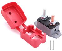 12V/24V 50A Manual Reset Circuit Breaker with Cover Stud Bolt Type and Screw for battery chargers, trucks, buses, electric cars, car engines