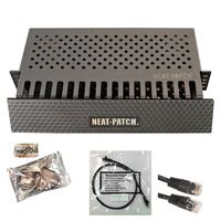 Neat Patch Cable Management Kit - 1 Unit w/ 48 CAT6 Patch Cables (2FT Black)