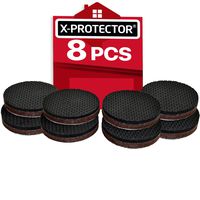 Non Slip Furniture Grippers X-PROTECTOR - Premium 8 pcs 2" Furniture Pads! Best SelfAdhesive Rubber Feet for Furniture Feet - Ideal Non Skid Furniture Floor Protectors for Fixation in Place Furniture