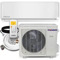 PIONEER Air Conditioner WYS036G-17 Wall Mount Ductless Inverter+ Mini Split Heat Pump, 36000 BTU-208/230 V