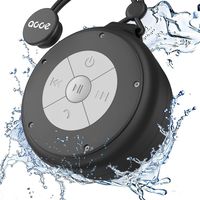 OJA Shower Speaker,Mini Wireless Waterproof Bluetooth Speaker,5W Driver,Suction Cup,Portable Speakerphone,Built-in Mic,Hands-Free Calling (Black)