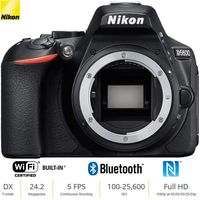 Nikon D5600 24 MP DX-Format Full HD 1080p Digital SLR Camera Body 1575B - Black (Renewed)