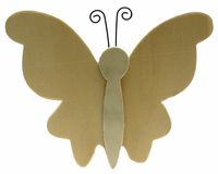 Plaid Butterfly Unpainted Wood Surface for Crafting, WM97084