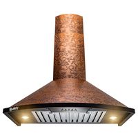AKDY Wall Mount Range Hood -30" Embossed Copper Hood Fan for Kitchen - 3-Speed Professional Quiet Motor - Premium Push Control Panel - Dishwasher Safe Baffle Filters (Embossed Copper Vine Design)