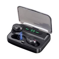 Bluetooth Earbuds, Wireless in-Ear Headphones Stereo Earpiece Earphones, Noise Canceling Mic for iPhone XR X 8 8plus 7 7plus 6S 6 5 iOS Samsung S7 S8 Android Phones Tablet, Right & Left Ear (Black)