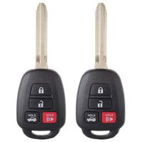 ECCPP Replacement fit for Uncut 314.3MHz Keyless Entry Remote Key Fob 2012-2014 Toyota Camry HYQ12BDM (Pack of 2)