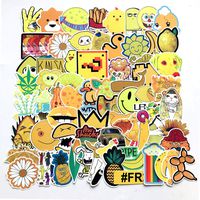 DOFE Laptop Stickers 70 pcs, Lovely Laptop Stickers,Motorcycle Bicycle Luggage Decal Graffiti Patches for Teens (70 PCS Cute Yellow Stickers)