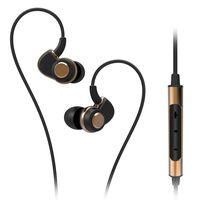 SoundMAGIC PL30+C Active Sport in-Ear Headphones with Microphone and Volume Control (Black/Gold)